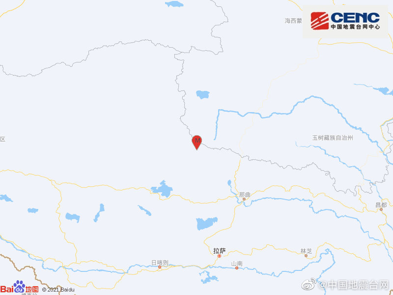 西藏那曲市安多县发生4.3级地震，震源深度10千米