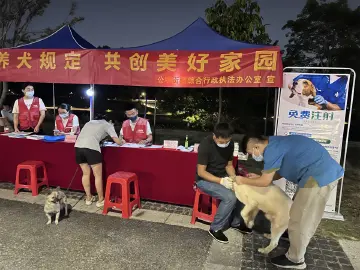 公明街道开展“文明养犬”宣传活动