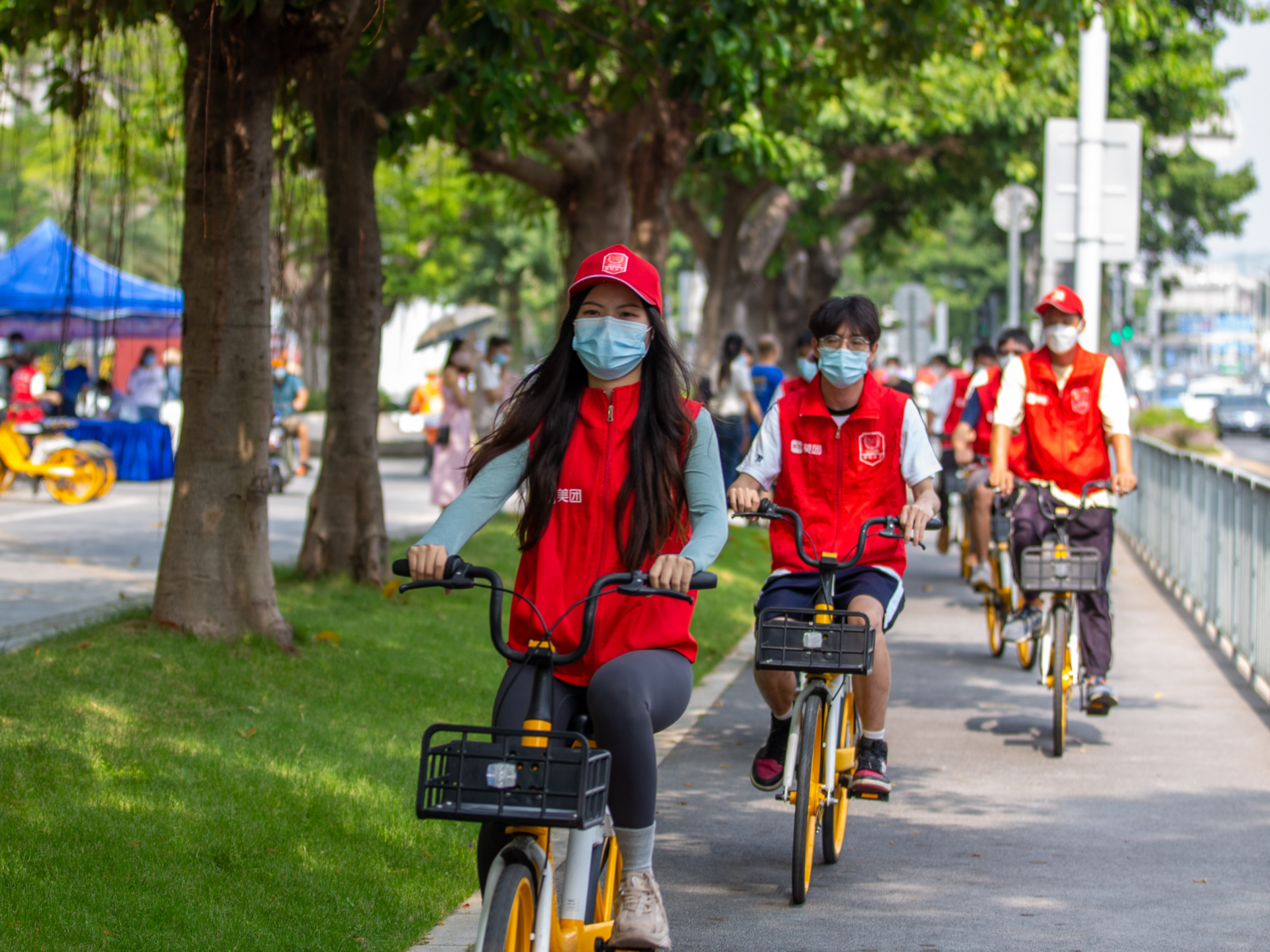 深圳宝安管理局联合美团单车举办文明骑行活动