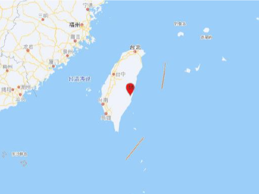 中国地震台网自动测定：台湾花莲县附近发生5.7级左右地震