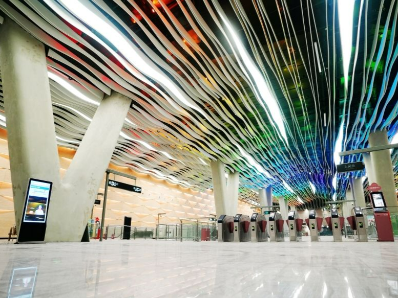  "Rainbow" goes online! Caihongqiao Station of Guangzhou Metro Line 8 is about to open