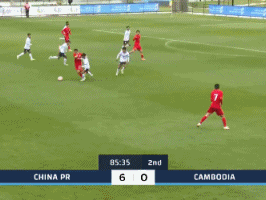 U17男足亚洲杯预选赛 中国队首战9:0大胜柬埔寨队