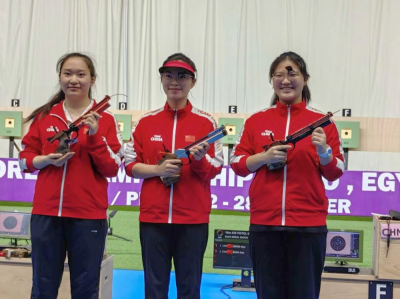 射击世锦赛｜中国队包揽青年组女子10米气手枪前三名