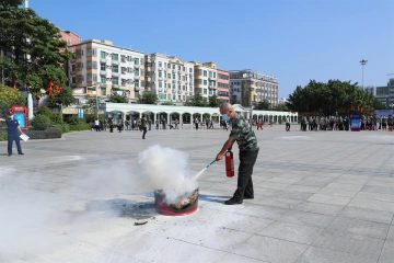 公明街道举行义务消防队消防技能大比武活动