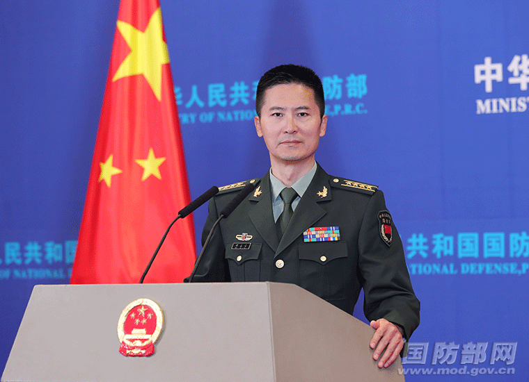 国防部：解决台湾问题是中国人自己的事 坚决反对美台军事联系