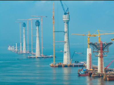 突破性进展！黄茅海通道项目首个整幅式TY型桥墩完工
