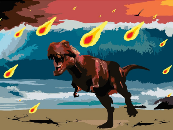 6600万年前灭绝恐龙的小行星，还引发了全球海啸