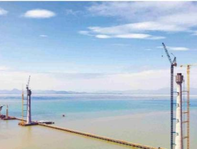 粤港澳大湾区超级工程黄茅海跨海通道全线桩基施工达85%