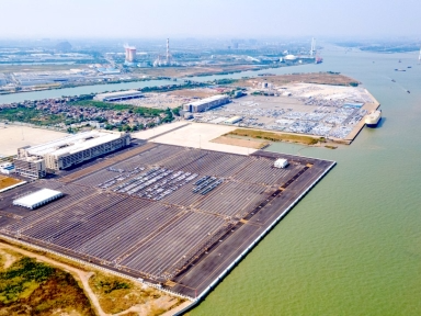  Reliable berthing of the world's largest ro ro ship! Another new wharf in Nansha Port Area of Guangzhou Port was listed
