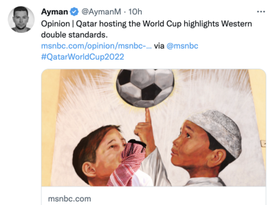 西方在卡塔尔世界杯问题上搞“双标”遭批评