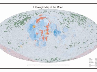 世界首幅1:250万月球全月岩石类型分布图来了！