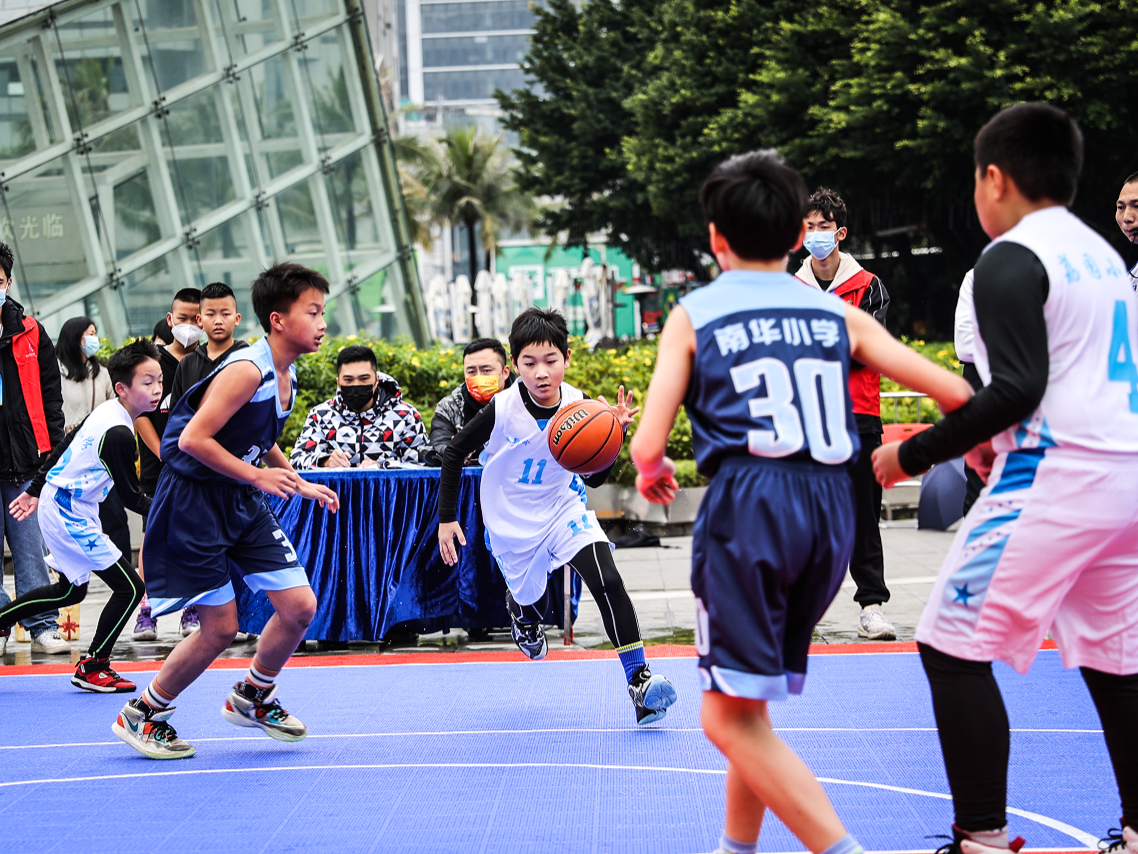深圳福田区超级联赛中小学生三人篮球赛开赛
