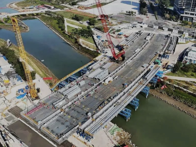 深圳前海5号景观桥工程主桥实现全桥贯通