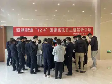 宪法宣传进机关 依法履职为人民——新湖街道开展“宪法宣传周”主题宣传活动