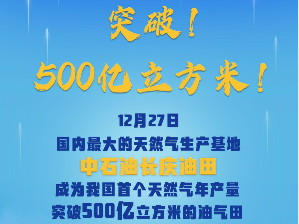 我国建成首个年产500亿立方米特大型产气区