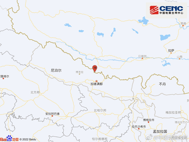 西藏日喀则市吉隆县发生3.1级地震 震源深度10千米