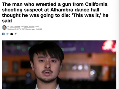 枪击发生时，一位华裔青年出手！