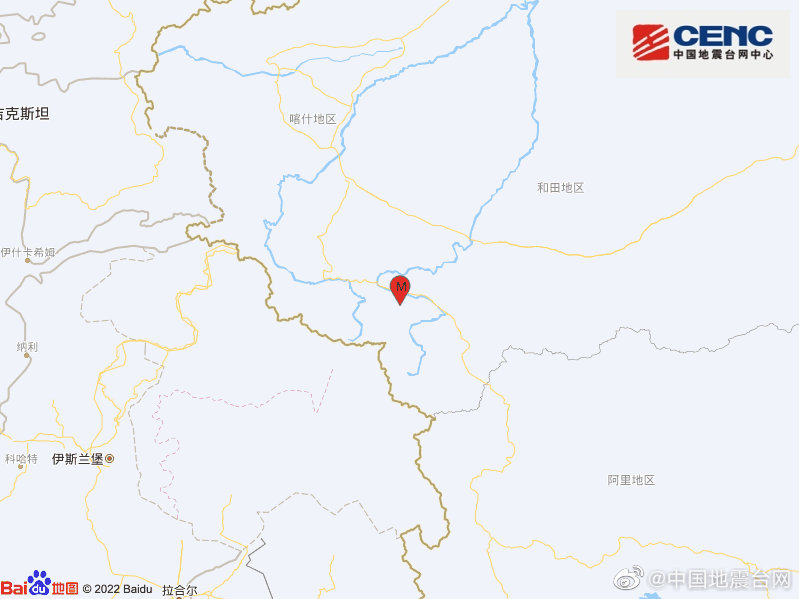 新疆和田地区皮山县发生3.3级地震 震源深度107千米