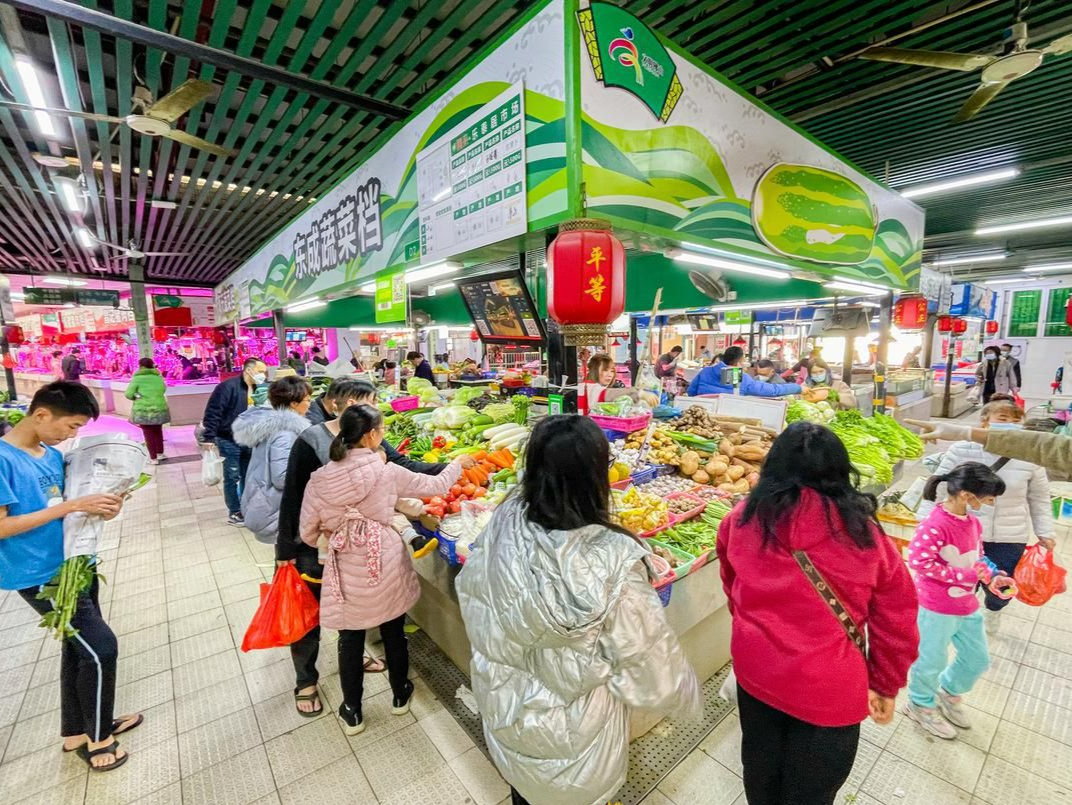春节前佛山肉菜供应充足，价格稳中微升