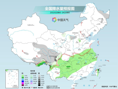 弱冷空气影响华北东北等地，阴雨覆盖长江中下游地区