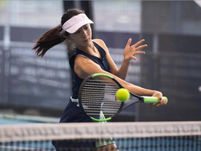 “森碟”赢了！田亮女儿田雨橙完成网球国际赛场首次亮相
