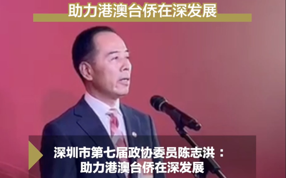 深圳两会时间丨深圳市第七届政协委员陈志洪：助力港澳台侨在深发展