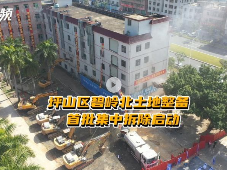 晶视频｜坪山区碧岭北土地整备首批集中拆除启动