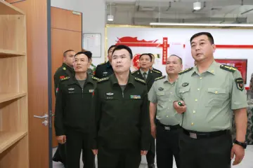 惠州军分区到新湖街道观摩基层武装部规范化建设情况