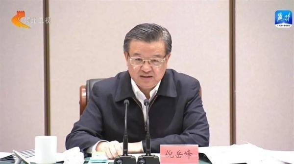 倪岳峰在雄安新区主持召开座谈会。图片来源：河北新闻联播