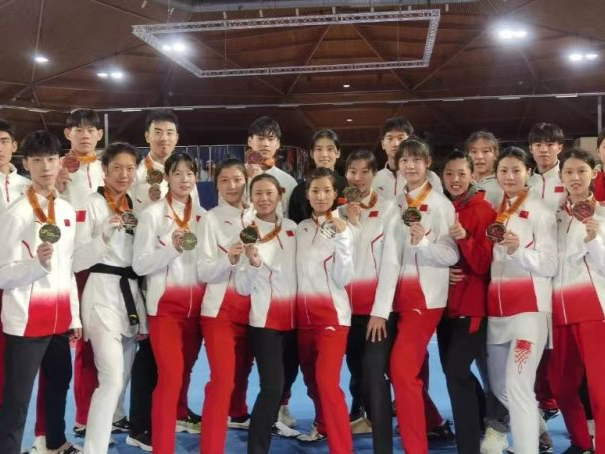 中国跆拳道队荷兰公开赛收获八金
