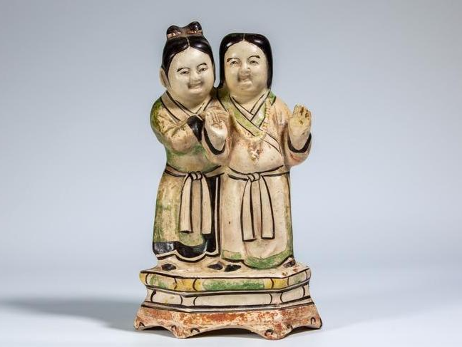观文脉·近观深圳国宝 053期 | 红绿彩寒山拾得像：顺着张继的诗句上溯