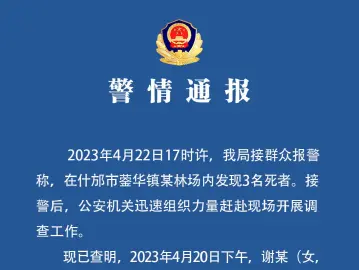林场深处发现3名死者，四川什邡警方凌晨通报