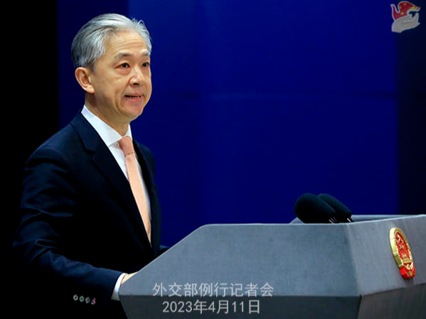汪文斌：没有什么台湾的“国防部”