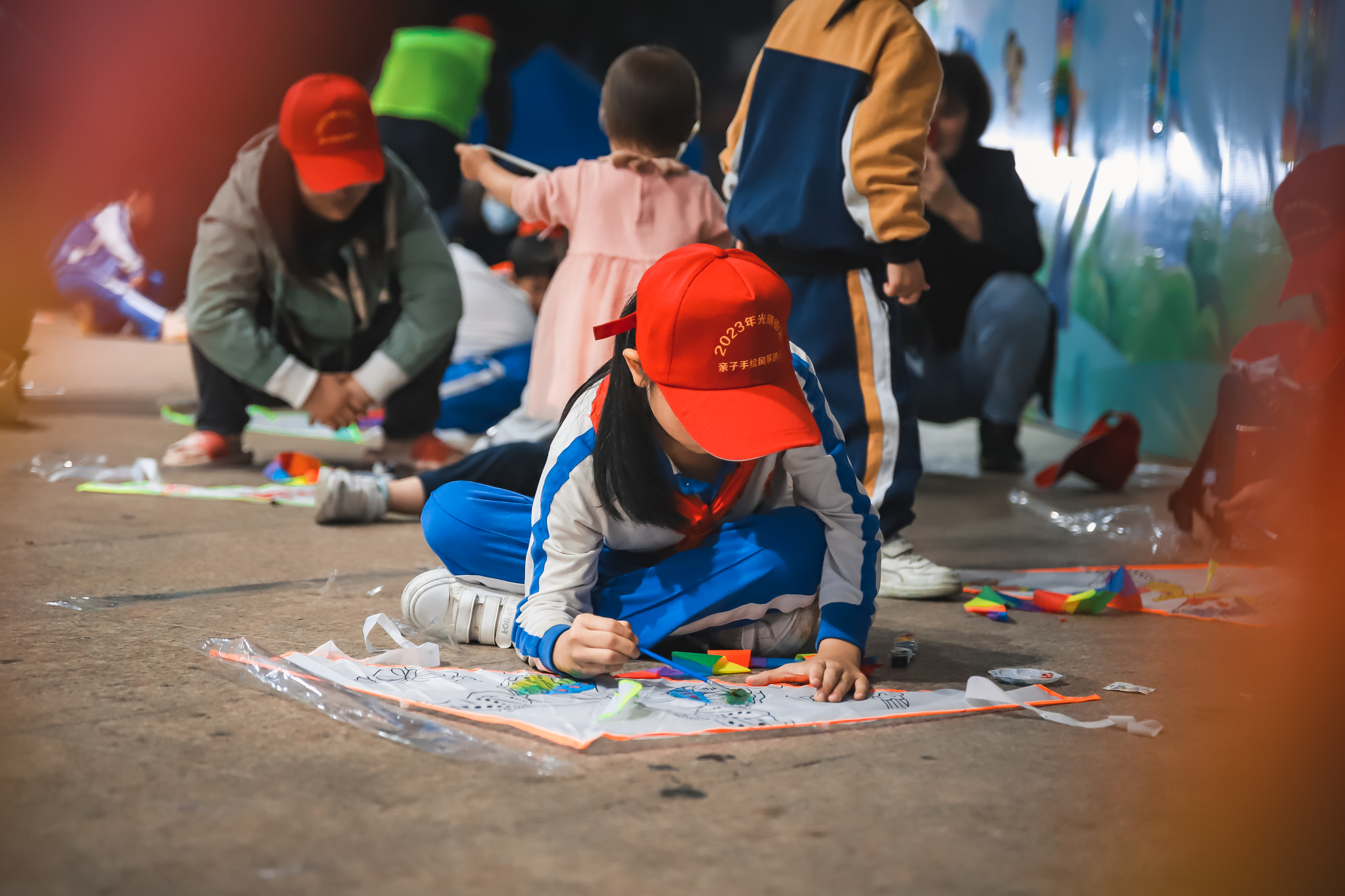 约“绘”风筝，走进传统文化——光明街道开展社区亲子手绘风筝活动