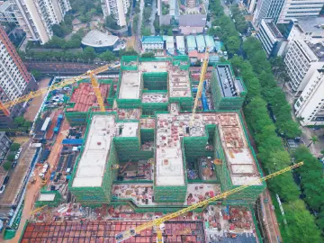 南山区官龙学校项目教学楼主体结构全面封顶