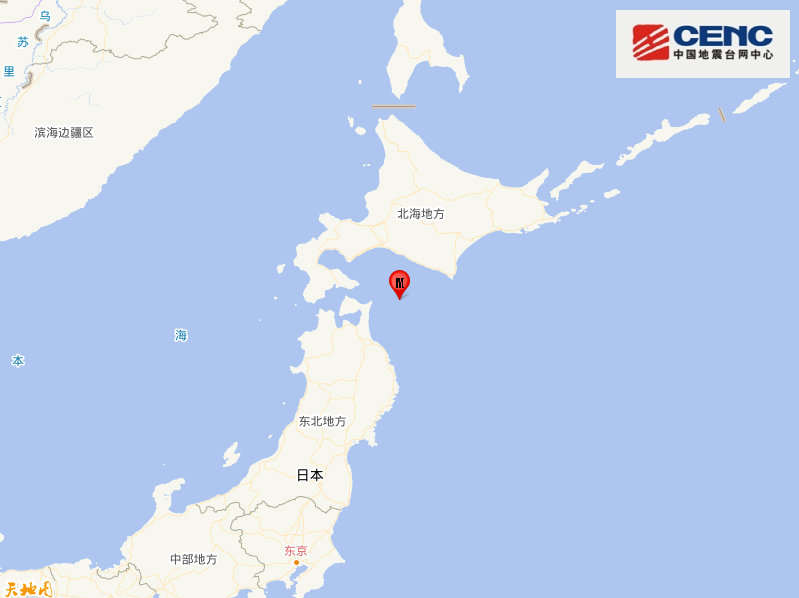 日本北海道地区发生5.4级地震