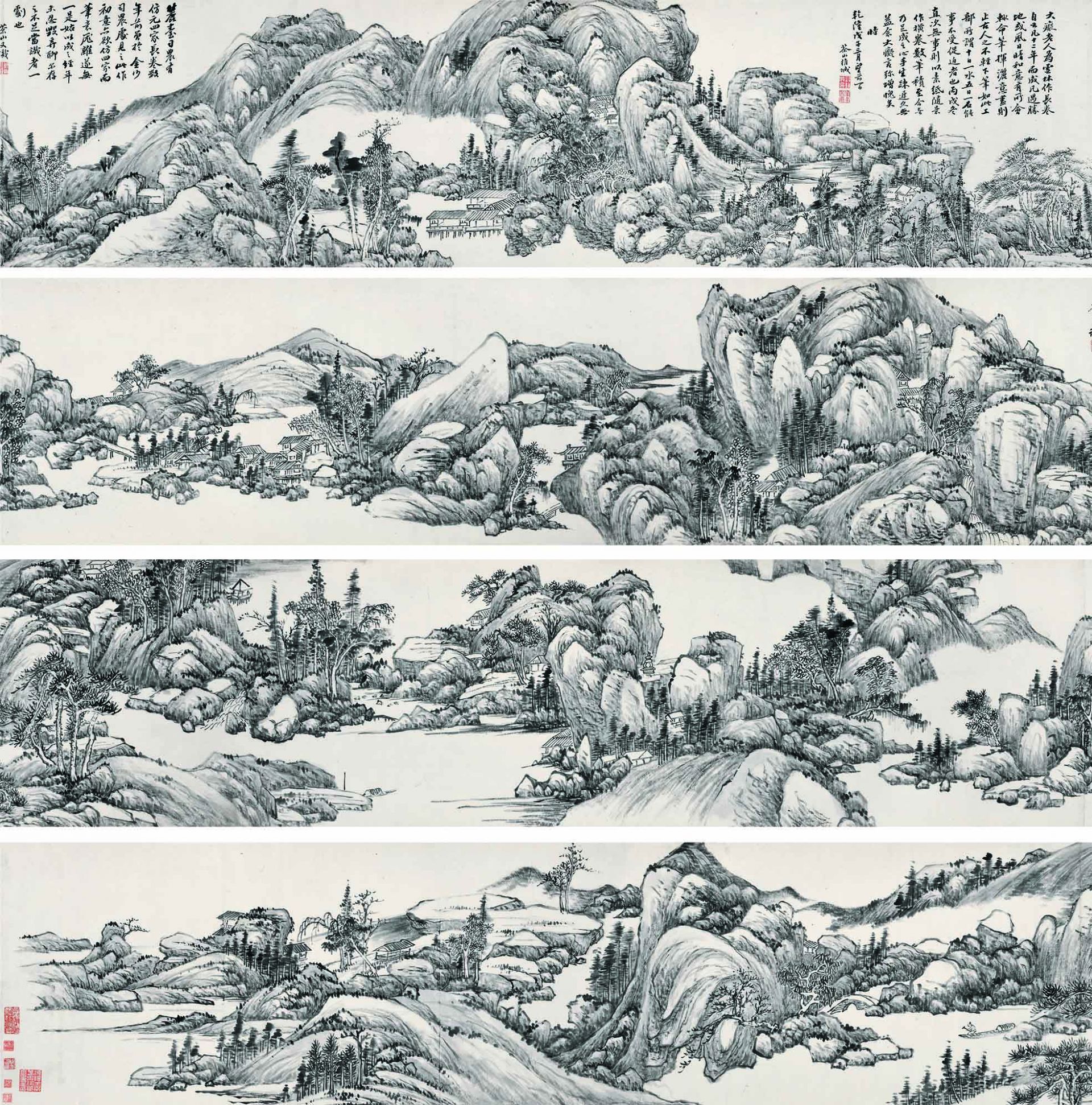 中国絵画 究極の名家作品セット 張大千齊白石徐悲鴻 李可染 傅