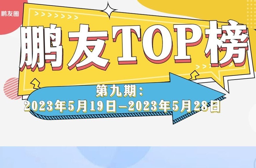 “鹏友TOP榜”第九期 | 一起来“摸鱼”！上榜赢1000积分