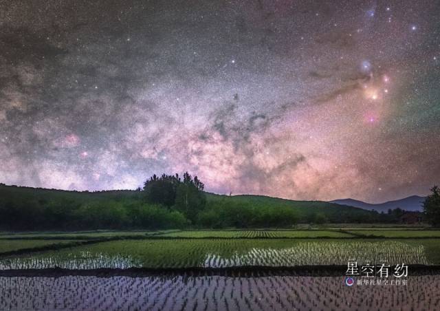 黑龙江省星空摄影爱好者王宝勋2022年5月21日在牡丹江市镜泊湖拍摄的天蝎座调色盘。（本人供图）