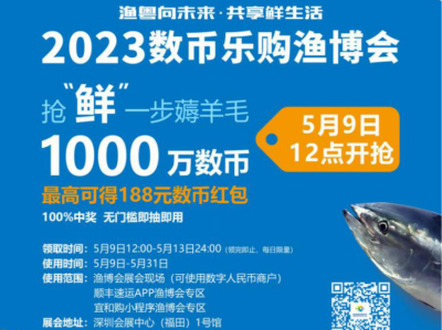 深圳渔博会1000万元数币红包5月9日开抢