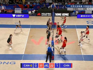 中国女排3-0击败加拿大队，豪取世界女排联赛五连胜