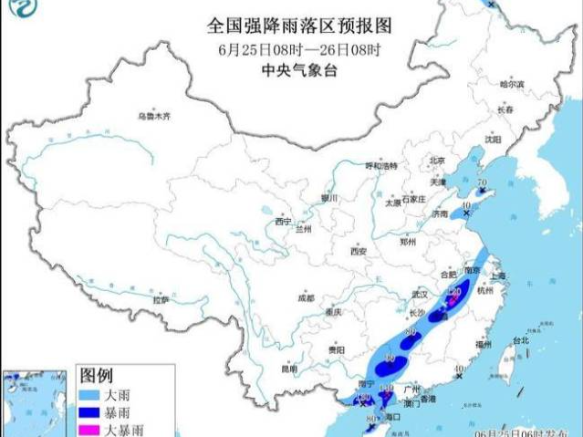 暴雨黄色预警：广东江西等地部分地区将现大暴雨
