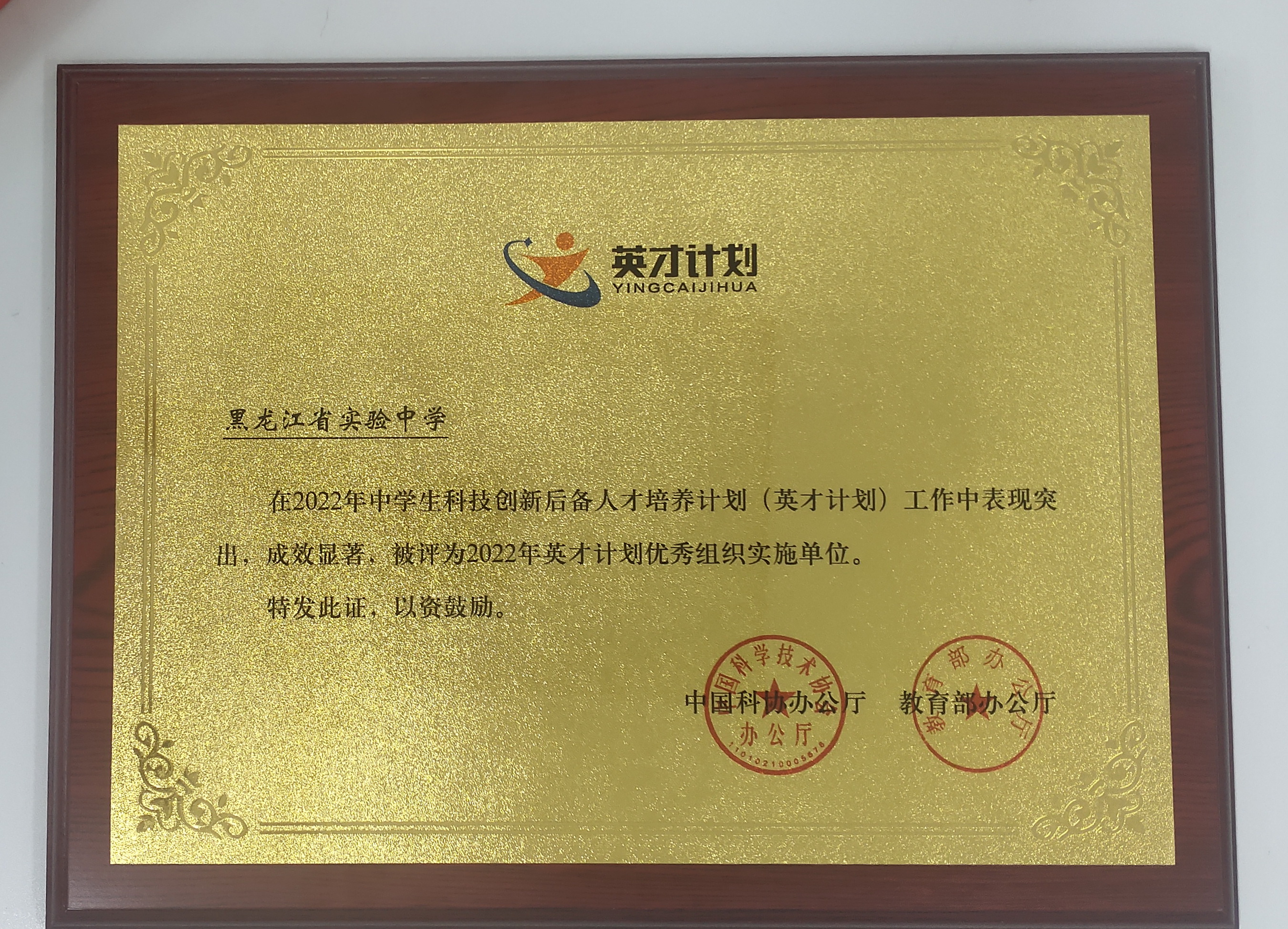 黑龙江省唯一！省实验中学获“英才计划”国家级荣誉