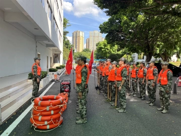 公明民兵以练筑防打响防汛“主动仗”