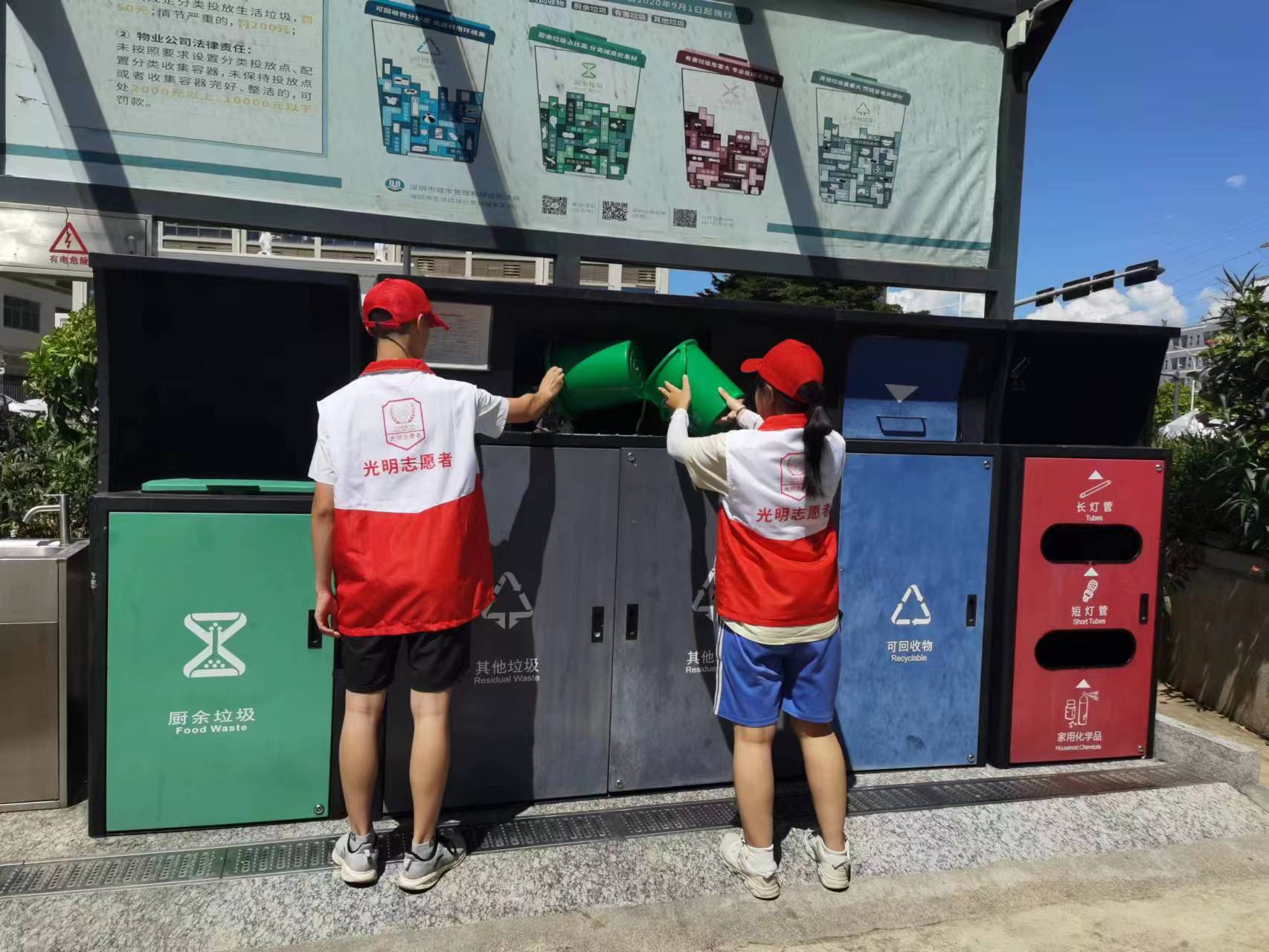 马田街道“红色小分格”暑期实践有新意 垃圾分类“净”社区