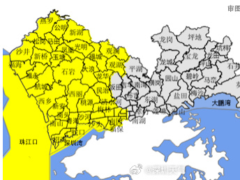 深圳分区暴雨黄色预警生效中！