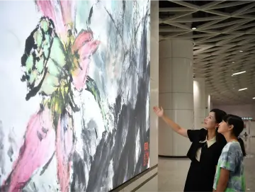 艺术家王小燕国画《莲花图》系列，现身“深圳之眼”