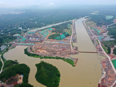 中国通江达海的新运河在广西全线推进
