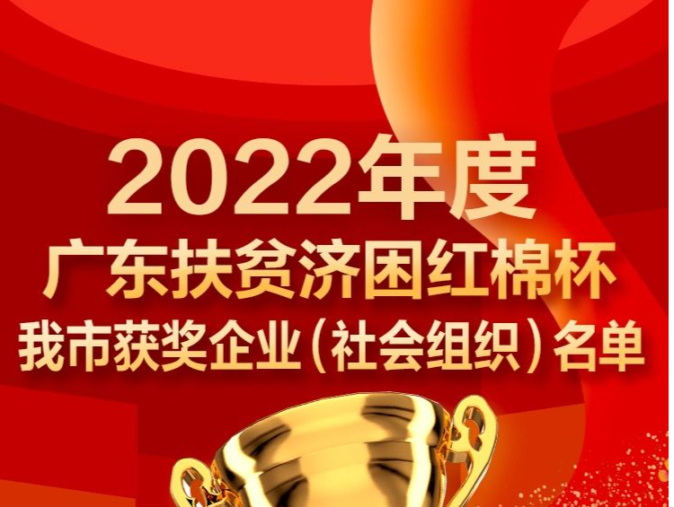 东莞24家企业获得2022年度“广东扶贫济困红棉杯”
