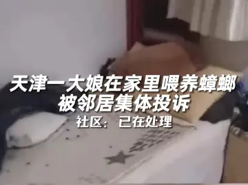 天津一大娘在家里喂养蟑螂，被邻居集体投诉 社区：已在处理
